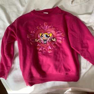 Pink power puff girls crew neck